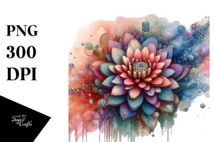 Vibrant Chrysanthemum Made of Stained example image 1