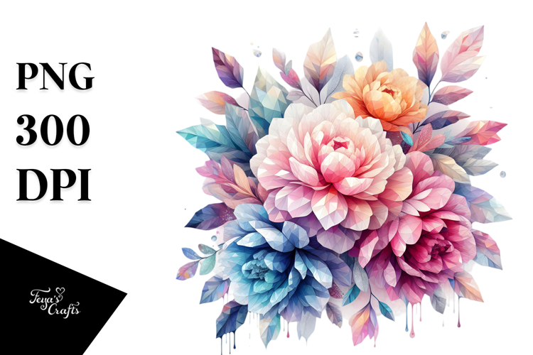 Glossy Peonies Abstract Frame