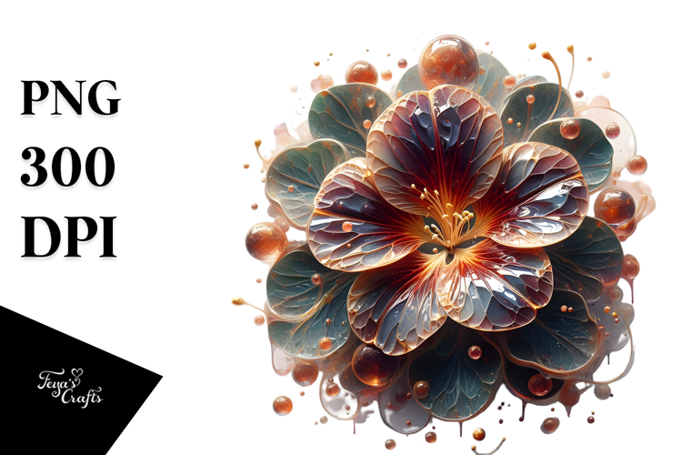 Abstract Glossy Nasturtium PNG