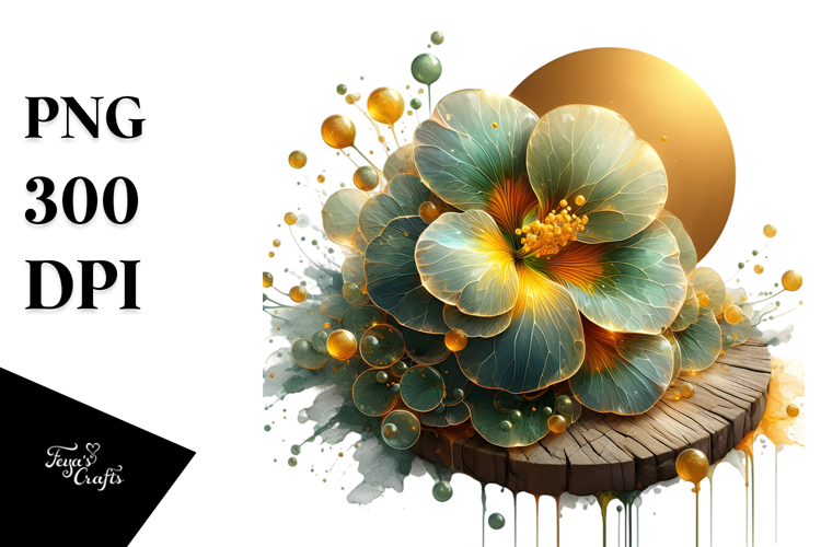 Abstract Glossy Nasturtium PNG