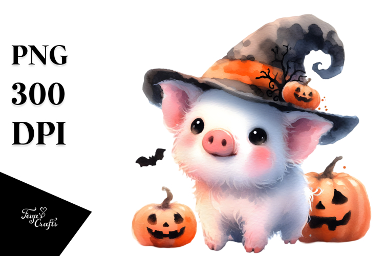 Cute Baby Pig Illustration Sublimation Clipart