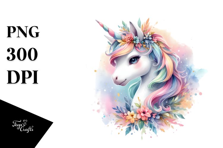 Colorful Baby Unicorn | Clipart