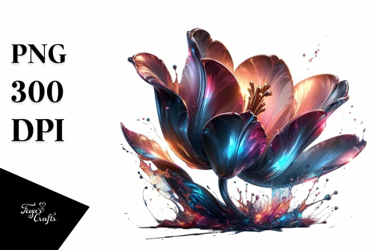 Abstract Shiny Tulip