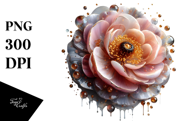 Glossy Ranunculus Sublimation PNG