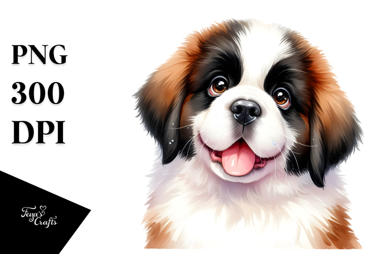 Cute Saint Bernard PNG