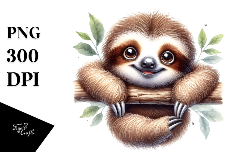 Sloth Clipart Image 13