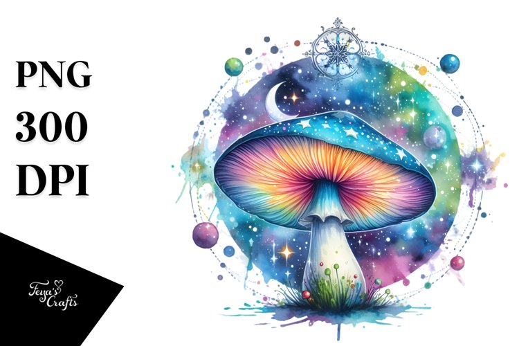 Magical Mushroom Celestial | Sublimation Clipart