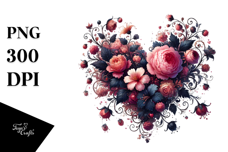 Floral Heart PNG