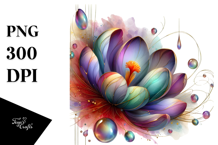 Colorful Abstract Crocus PNG