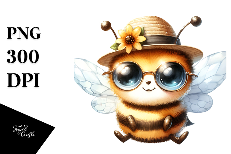 Flower With Bee Clipart Image 22