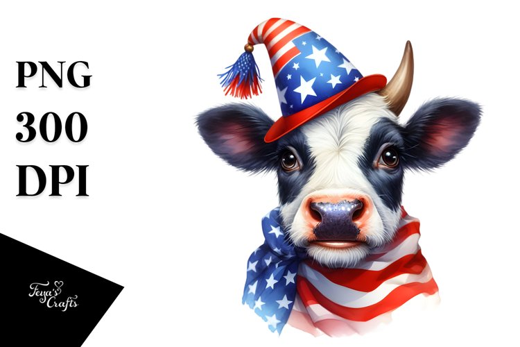 Enthusiastic Cow Portrait | Clipart