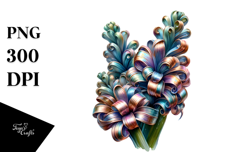 Shiny Hyacinth Watercolor Splash, PNG