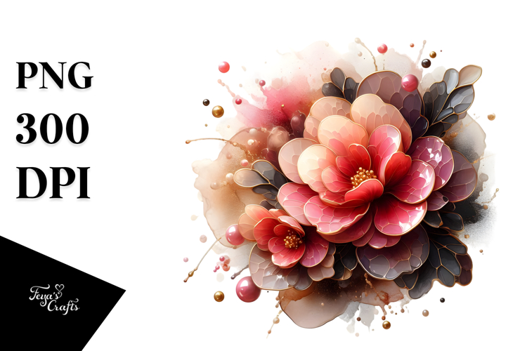 Abstract Glossy Begonia PNG