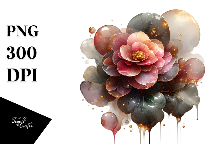 Abstract Glossy Begonia PNG