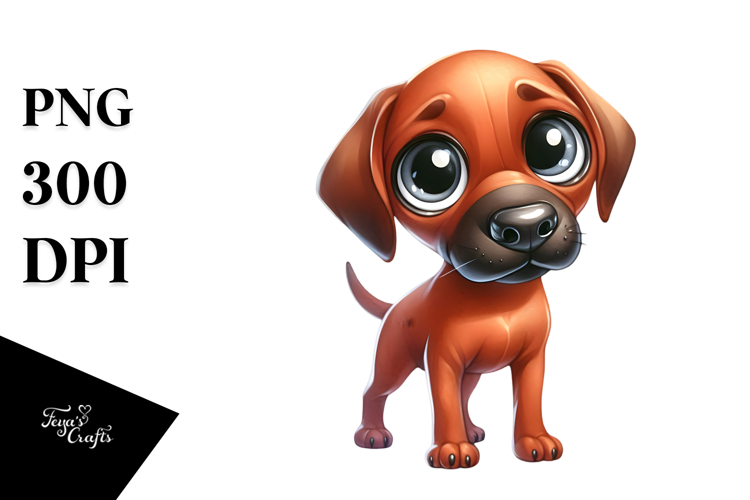 Watercolor Cute Rhodesian Ridgeback PNG