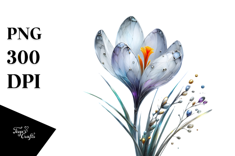 Crocus with Metallic Insertions PNG