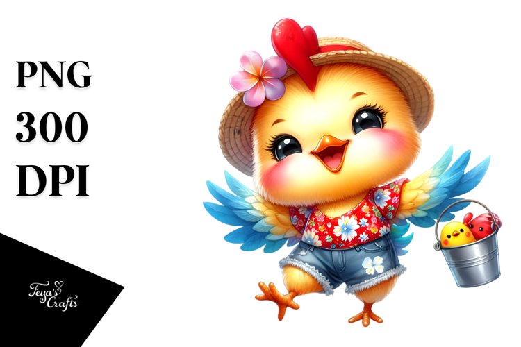 Vibrant Baby Rooster Dancing Awkwardly PNG