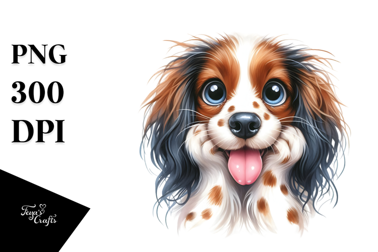 Happy Brittany Watercolor PNG