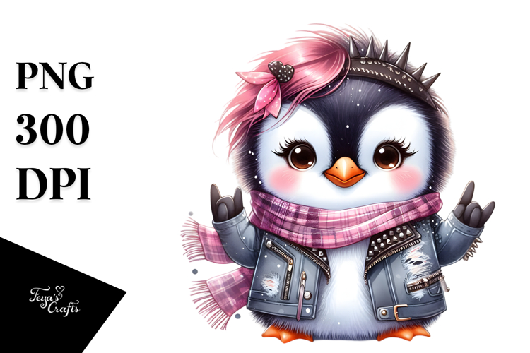 Energic Baby Penguin PNG