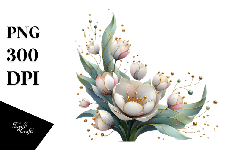 Tulip Watercolor Splash, PNG