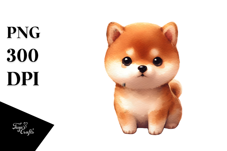 Expressive Shiba Inu with Crazy Haircut PNG