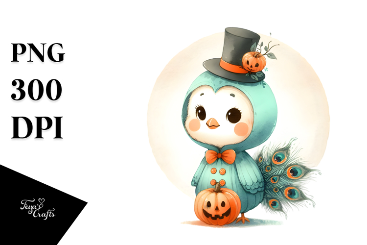 Retro Halloween Rabbit PNG