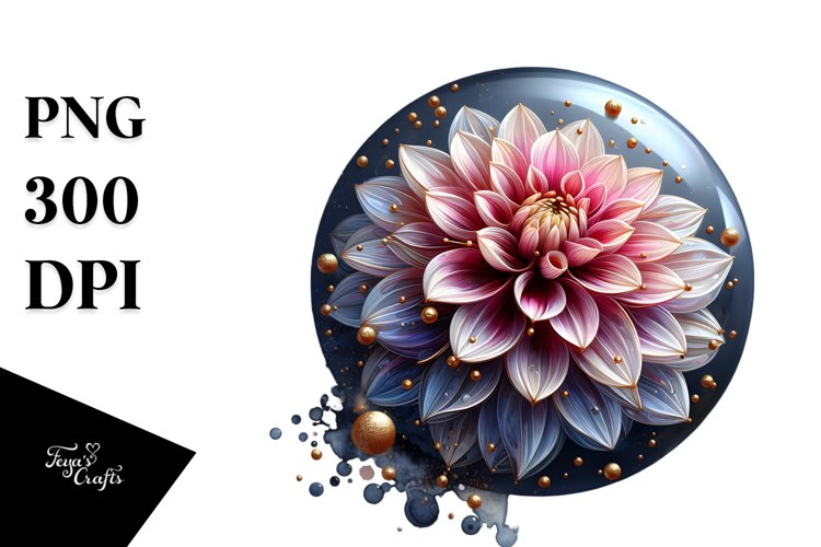 Detailed Glossy Dahlia Golden