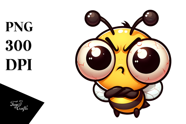 Mock Bee with Cross-Eyes PNG