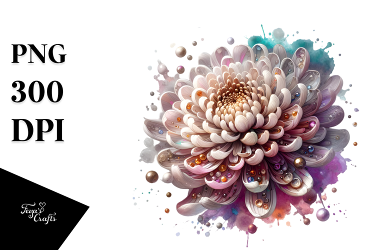 Chrysanthemum with Metallic Insertions