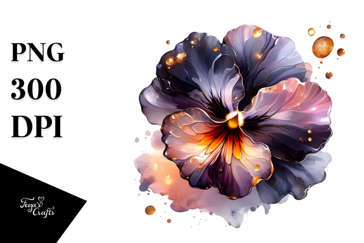 Abstract Glossy Pansy PNG