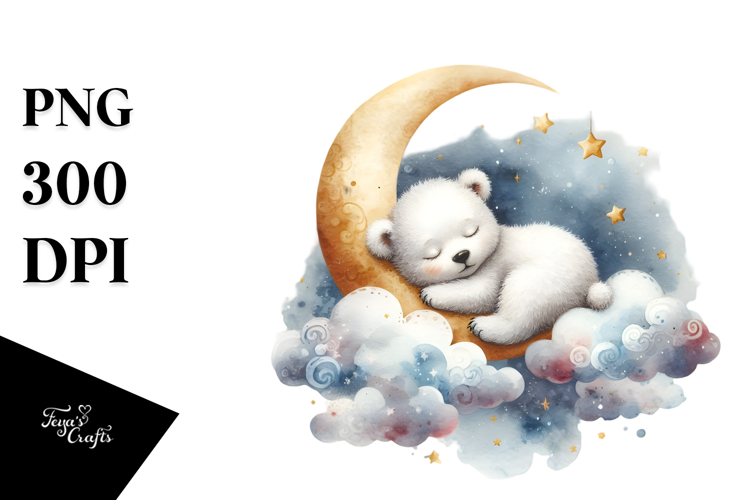 Cute Moon Clipart Image 18