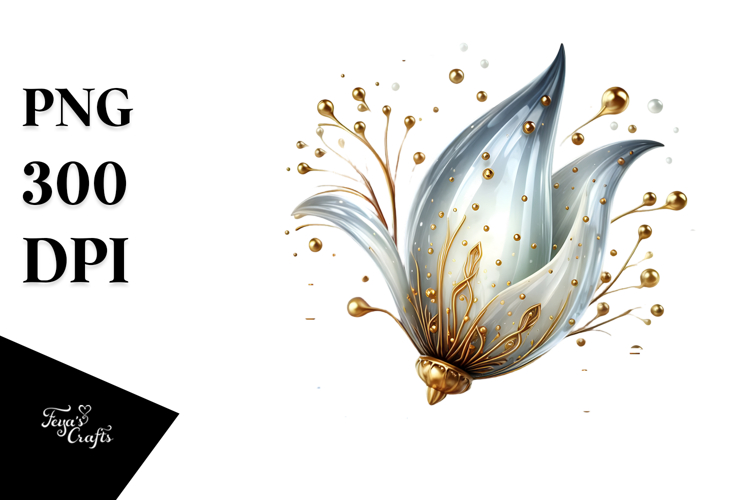 Glossy Abstract Snowdrop