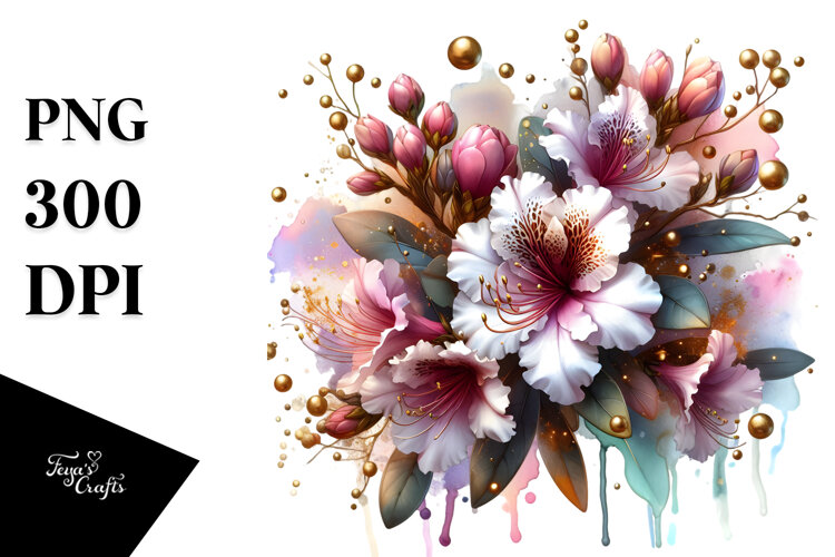 Glossy Rhododendron PNG example image 1