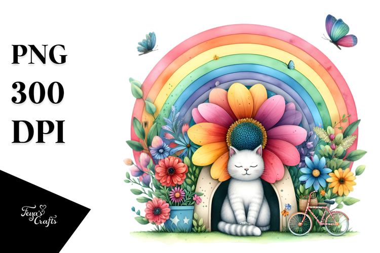 Cat House Rainbow Bird Butterfly example image 1