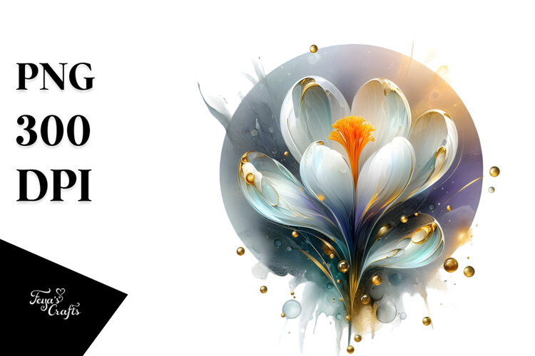 Abstract Crocus PNG example image 1