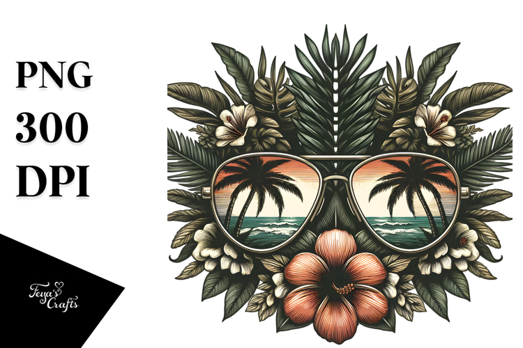 Vintage Tree Sunglasses PNG example image 1