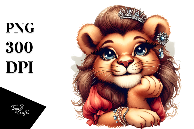 Detailed Funny Cute Lion Smiling | Sublimation Clipart