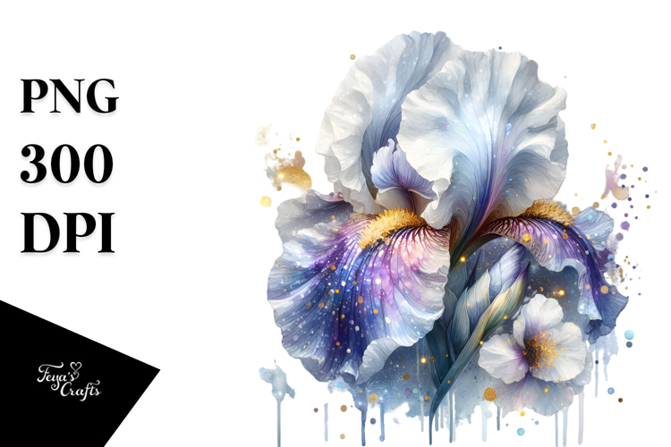 Iris with Golden Insertions, High-Res PNG