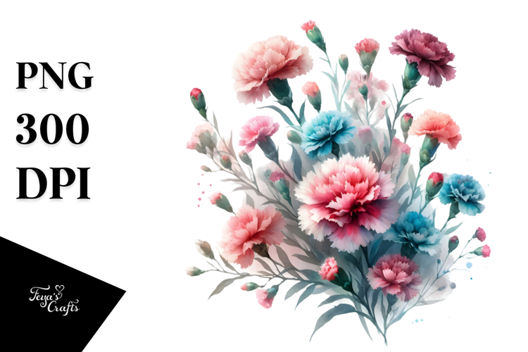 Watercolor Carnation PNG