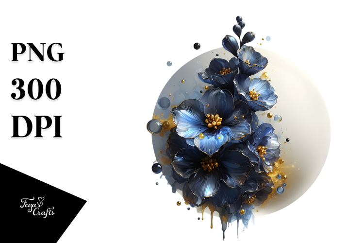 Abstract Delphinium PNG