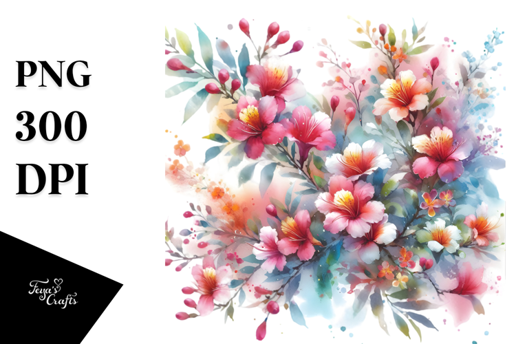 Hawayan Flowers Abstract Watercolor