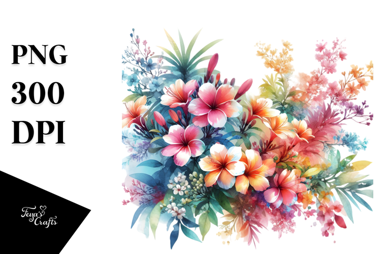 Hawayan Flowers Abstract Watercolor