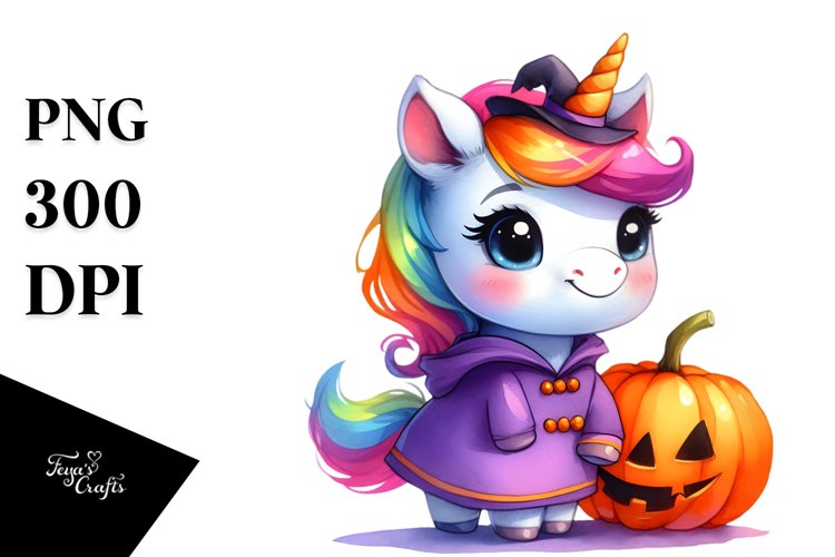 Baby Unicorn Watercolor Clipart