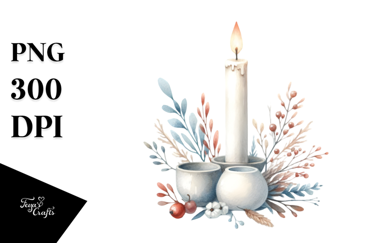 Very Simple Image with Candle, Transparent PNG