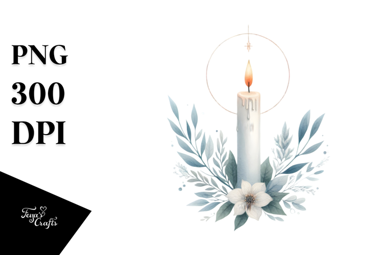 Very Simple Image with Candle, Transparent PNG
