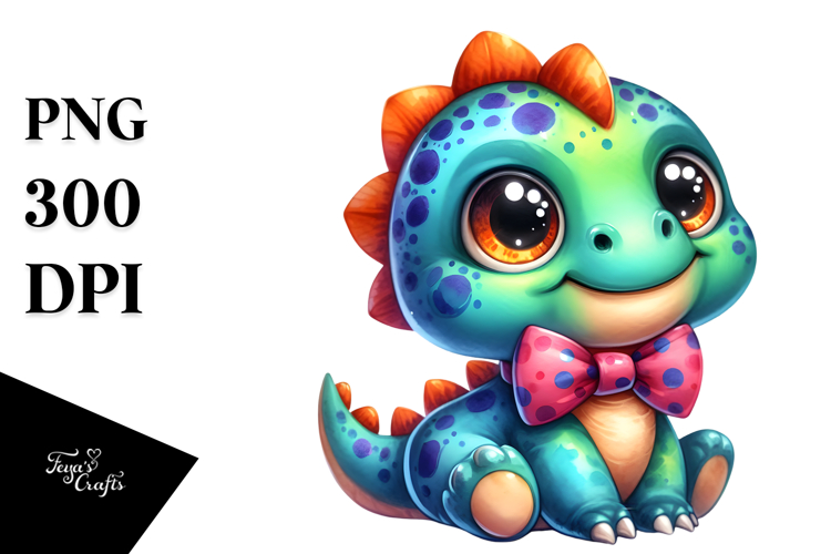 Vibrant Cute Baby Dinosaur