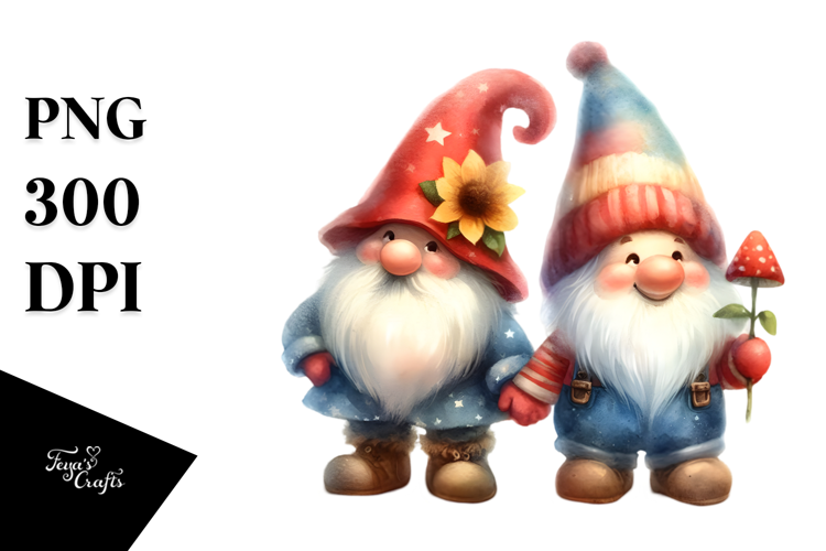 Funny Gnome Retro Design, High-Res PNG