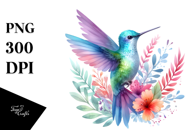 Baby Hummingbird | Watercolor | Sublimation