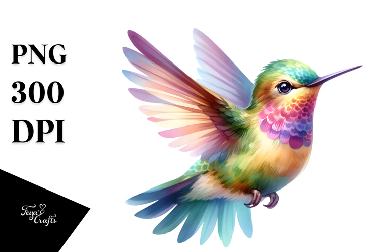 Baby Hummingbird | Watercolor | Sublimation