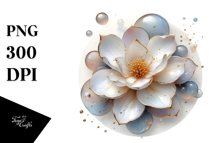 Glossy Gardenia Sublimation PNG